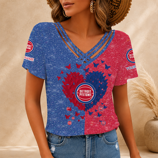 [HOT DEAL] NEW CUSTOMIZED NBA14 DPI DETROIT PISTONS V-NECK SHIRT