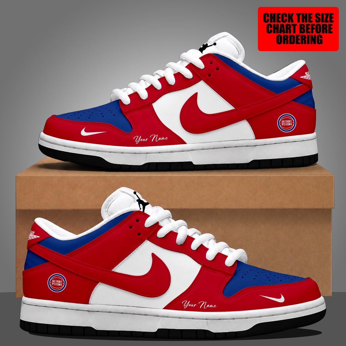 [HOT DEAL] NEW CUSTOMIZED NBA14 DPI DETROIT PISTONS DUNK LOW SHOES
