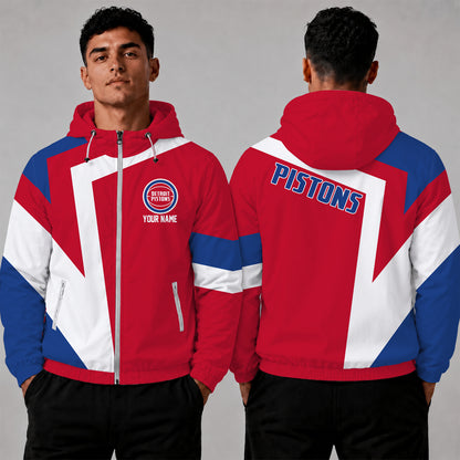 [HOT DEAL] NEW CUSTOMIZED NBA14 DPI DETROIT PISTONS WINDBREAKER JACKET