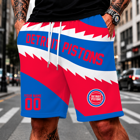 [HOT DEAL] NEW CUSTOMIZED NBA14 DPI DETROIT PISTONS SHORT PANTS