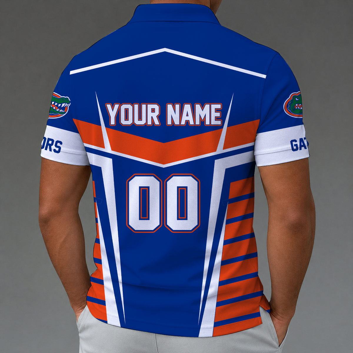 [FAN FAVORITE] NEW CUSTOMIZED NCAA MAM14 FLG FLORIDA GATORS STRAPPY POLO SHIRT