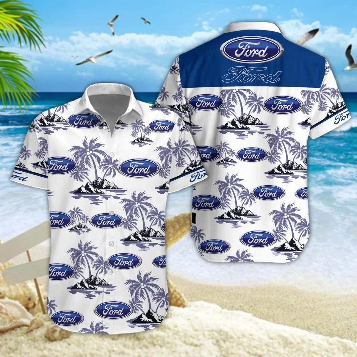 [FAN MUST-HAVE] NEW CUSTOMIZED F114 FRD FORD UNISEX HAWAIIAN SHIRT & SHORTS SET