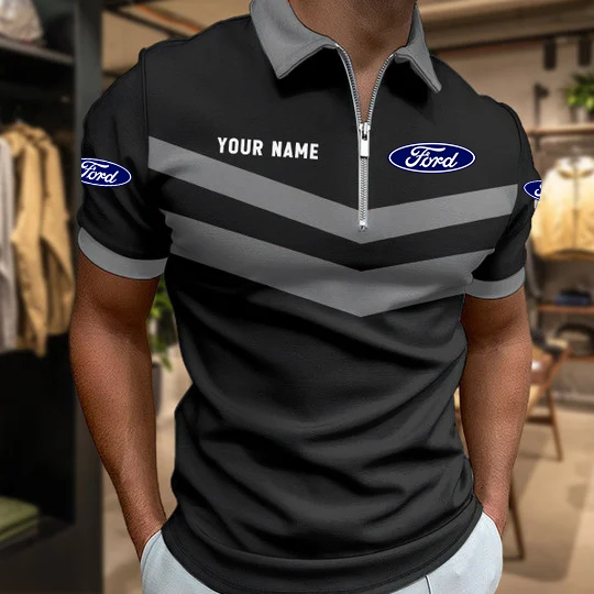 [FAN MUST-HAVE] NEW CUSTOMIZED F114 FRD FORD RACING ZIP POLO SHIRT