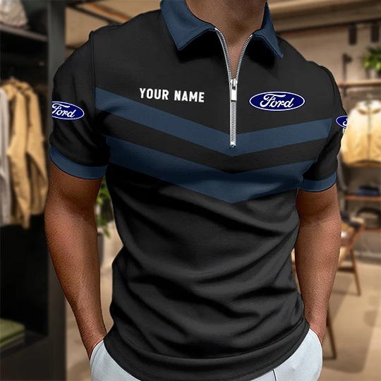 [FAN MUST-HAVE] NEW CUSTOMIZED F114 FRD FORD RACING ZIP POLO SHIRT