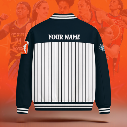 [FAN FAVORITE] NEW CUSTOMIZED WNBA14 CLR CLEVELAND ROCKERS BASEBALL JACKET