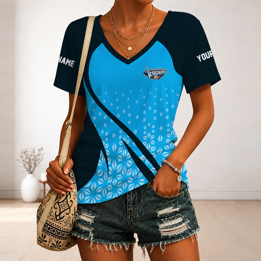 [FAN FAVORITE] NEW CUSTOMIZED WNBA14 CLR CLEVELAND ROCKERS V-NECK FEMALE SHIRT