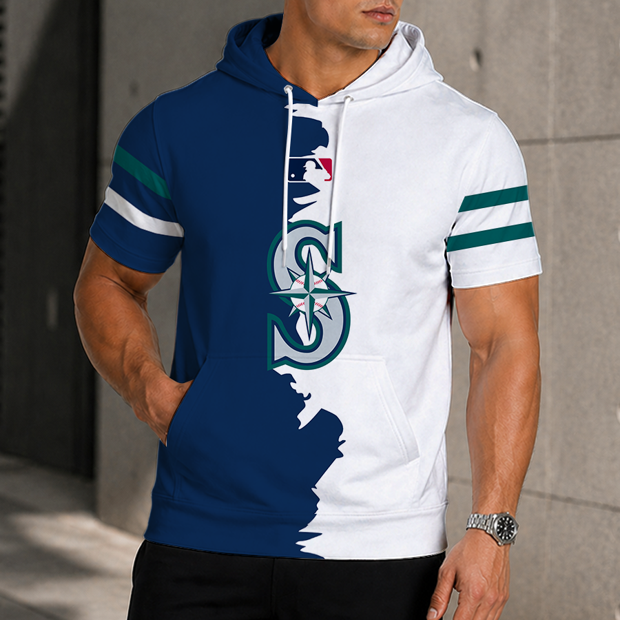 [FLASH SALE] NEW CUSTOMIZED MLB14 SMS SEATTLE MARINERS SHORT SLEEVE HOODIE