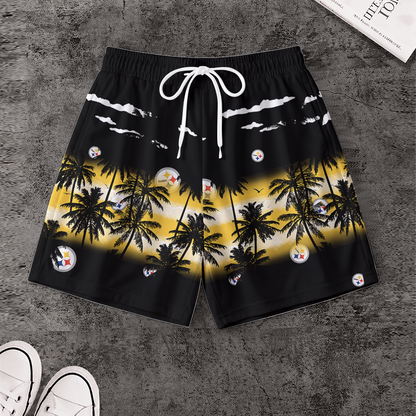 [SPECIAL OFFER] NEW CUSTOMIZED NFL14 PSB PITTSBURGH STEELERS SHORT PANTS