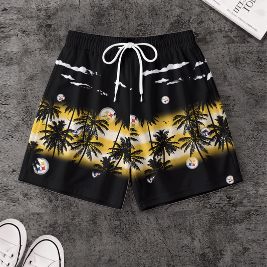 [SPECIAL OFFER] NEW CUSTOMIZED NFL14 PSB PITTSBURGH STEELERS SHORT PANTS