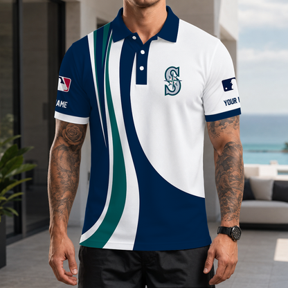 [FLASH SALE] NEW CUSTOMIZED MLB14 SMS SEATTLE MARINERS POLO SHIRT
