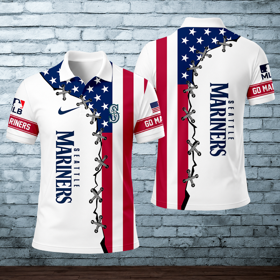 [FLASH SALE] NEW CUSTOMIZED MLB14 SMS SEATTLE MARINERS POLO SHIRT