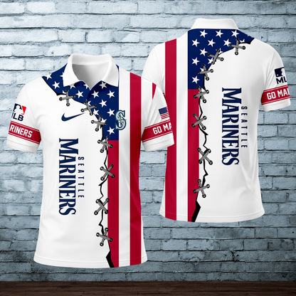 [FLASH SALE] NEW CUSTOMIZED MLB14 SMS SEATTLE MARINERS POLO SHIRT