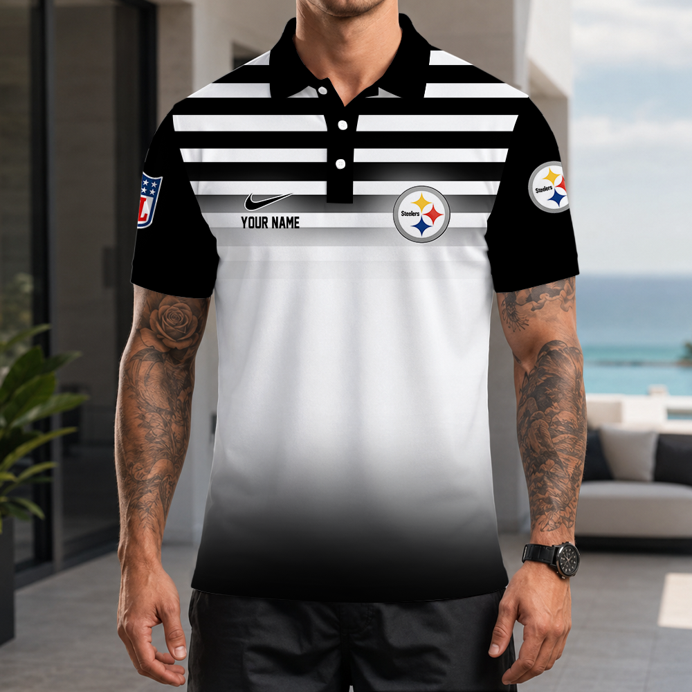 [SPECIAL OFFER] NEW CUSTOMIZED NFL14 PSB PITTSBURGH STEELERS POLO SHIRT
