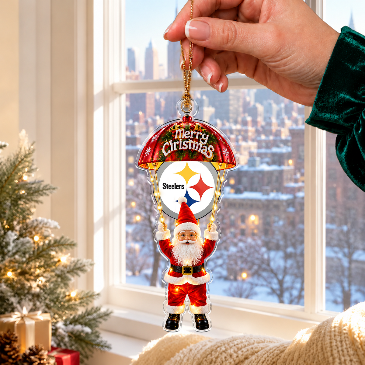 [SPECIAL OFFER] NEW CUSTOMIZED NFL14 PSB PITTSBURGH STEELERS CHRISTMAS ACRYLIC ORNAMENT