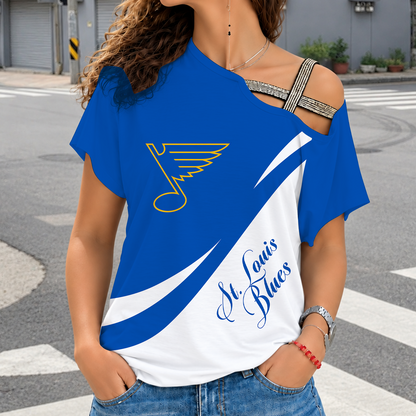[SUPER SALE] NEW CUSTOMIZED NHL14 SLB ST. LOUIS KHAKIS SHOULDER SHIRT