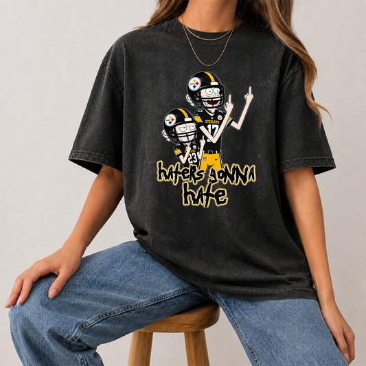 [SPECIAL OFFER] NEW CUSTOMIZED NFL14 PSB PITTSBURGH STEELERS FUNNY MULTICOLOR WASHED TEE
