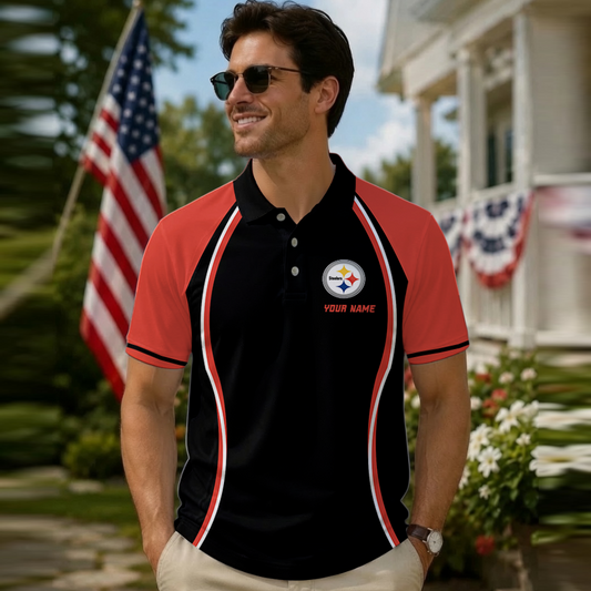 [SPECIAL OFFER] NEW CUSTOMIZED NFL14 PSB PITTSBURGH STEELERS POLO SHIRT