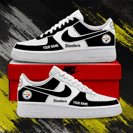 [SPECIAL OFFER] NEW CUSTOMIZED NFL14 PSB PITTSBURGH STEELERS AF1 SHOES