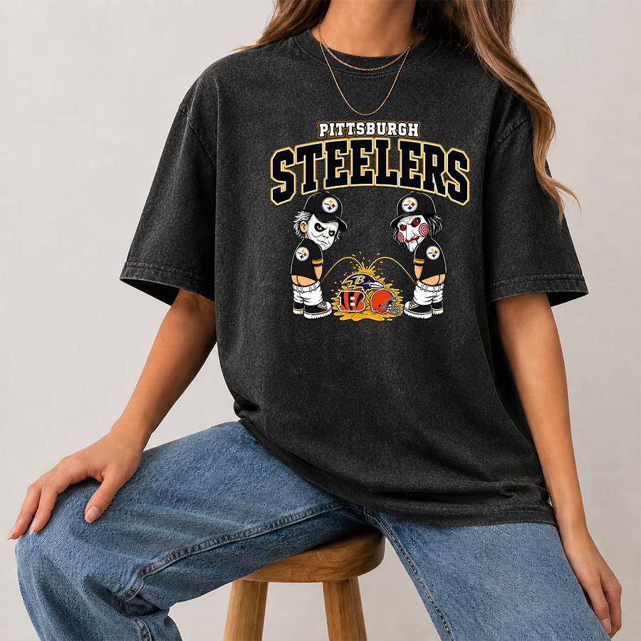 [SPECIAL OFFER] NEW CUSTOMIZED NFL14 PSB PITTSBURGH STEELERS FUNNY WASHED TEE