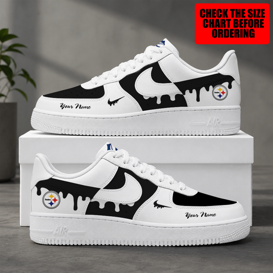 [SPECIAL OFFER] NEW CUSTOMIZED NFL14 PSB PITTSBURGH STEELERS AF1 SHOES