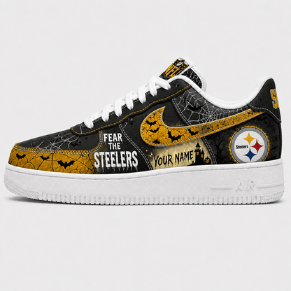 [SPECIAL OFFER] NEW CUSTOMIZED NFL14 PSB PITTSBURGH STEELERS HALLOWEEN AF1 SHOES