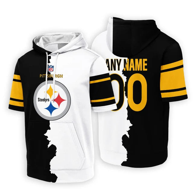 [SPECIAL OFFER] NEW CUSTOMIZED NFL14 PSB PITTSBURGH STEELERS SHORT SLEEVE HOODIE T-SHIRT