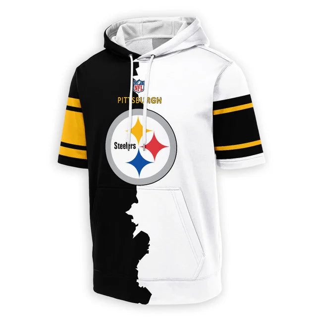 [SPECIAL OFFER] NEW CUSTOMIZED NFL14 PSB PITTSBURGH STEELERS SHORT SLEEVE HOODIE T-SHIRT