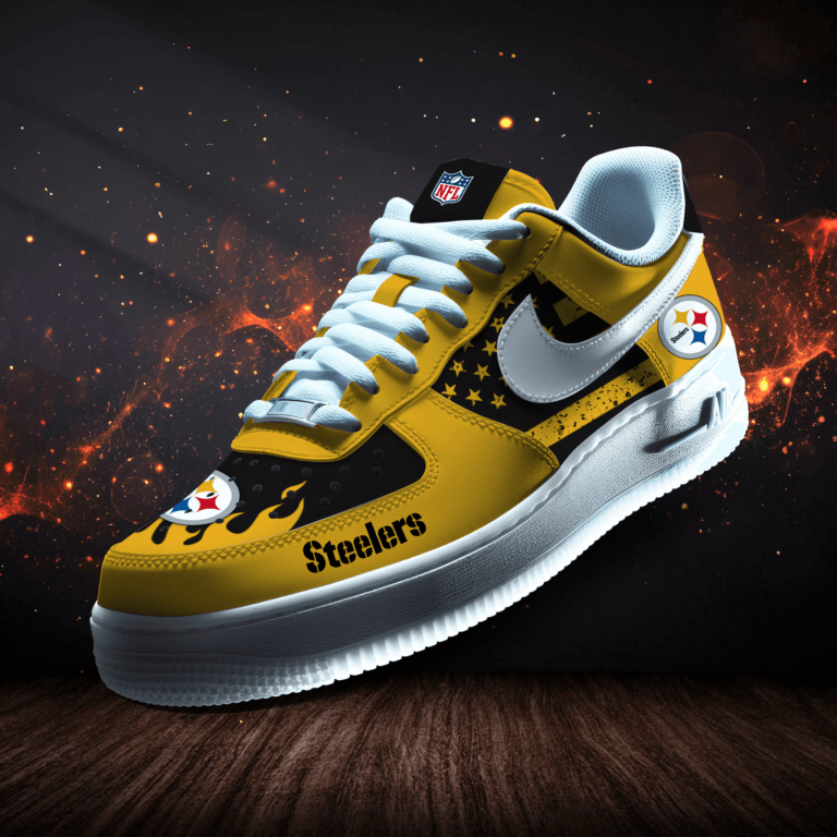 LIMITED EDITION - NEW CUSTOMIZED NFL14 PSB PITTSBURGH STEELERS AF1 SNEAKERS