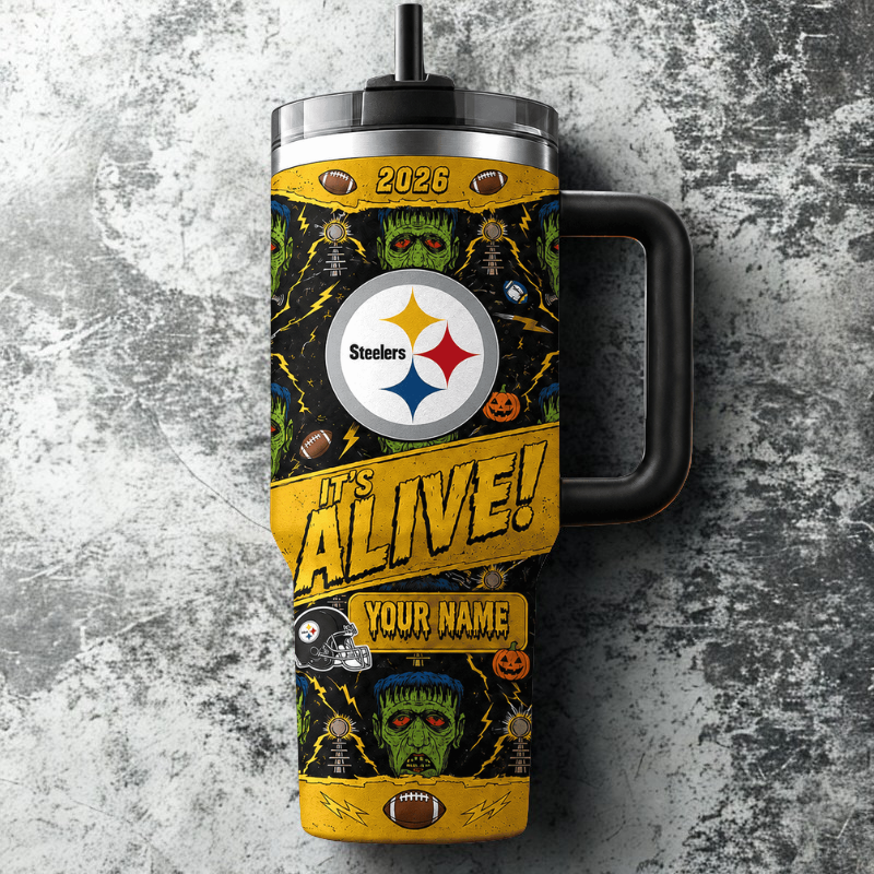 [SPECIAL OFFER] NEW CUSTOMIZED NFL14 PSB PITTSBURGH STEELERS HALLOWEEN  40OZ TUMBLER