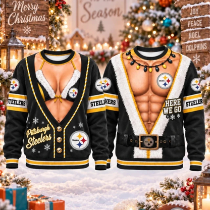 [SPECIAL OFFER] NEW CUSTOMIZED NFL14 PSB PITTSBURGH STEELERS CHRISTMAS UNISEX SWEATSHIRT