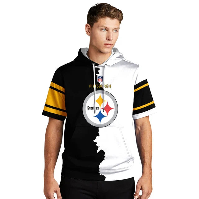 [SPECIAL OFFER] NEW CUSTOMIZED NFL14 PSB PITTSBURGH STEELERS SHORT SLEEVE HOODIE T-SHIRT