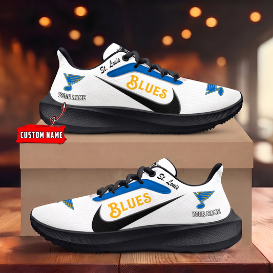 [SUPER SALE] NEW CUSTOMIZED NHL14 SLB ST. LOUIS KHAKIS ROAD RUNNING SHOES
