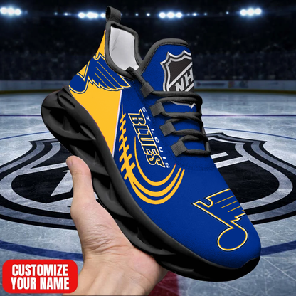 [SUPER SALE] NEW CUSTOMIZED NHL14 SLB SL BLUES PREMIUM CLUNKY SNEAKERS