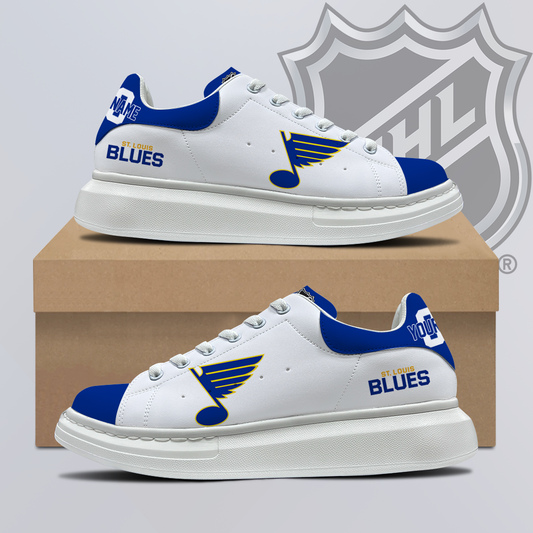 [SUPER SALE] NEW CUSTOMIZED NHL14 SLB ST. LOUIS BLUES MCQUEEN SHOES