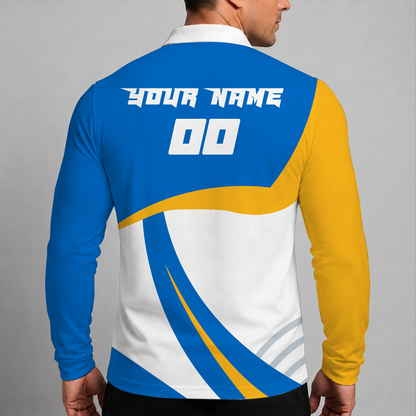 [SUPER SALE] NEW CUSTOMIZED NHL14 SLB ST. LOUIS BLUES MEN LONG SLEEVE POLO