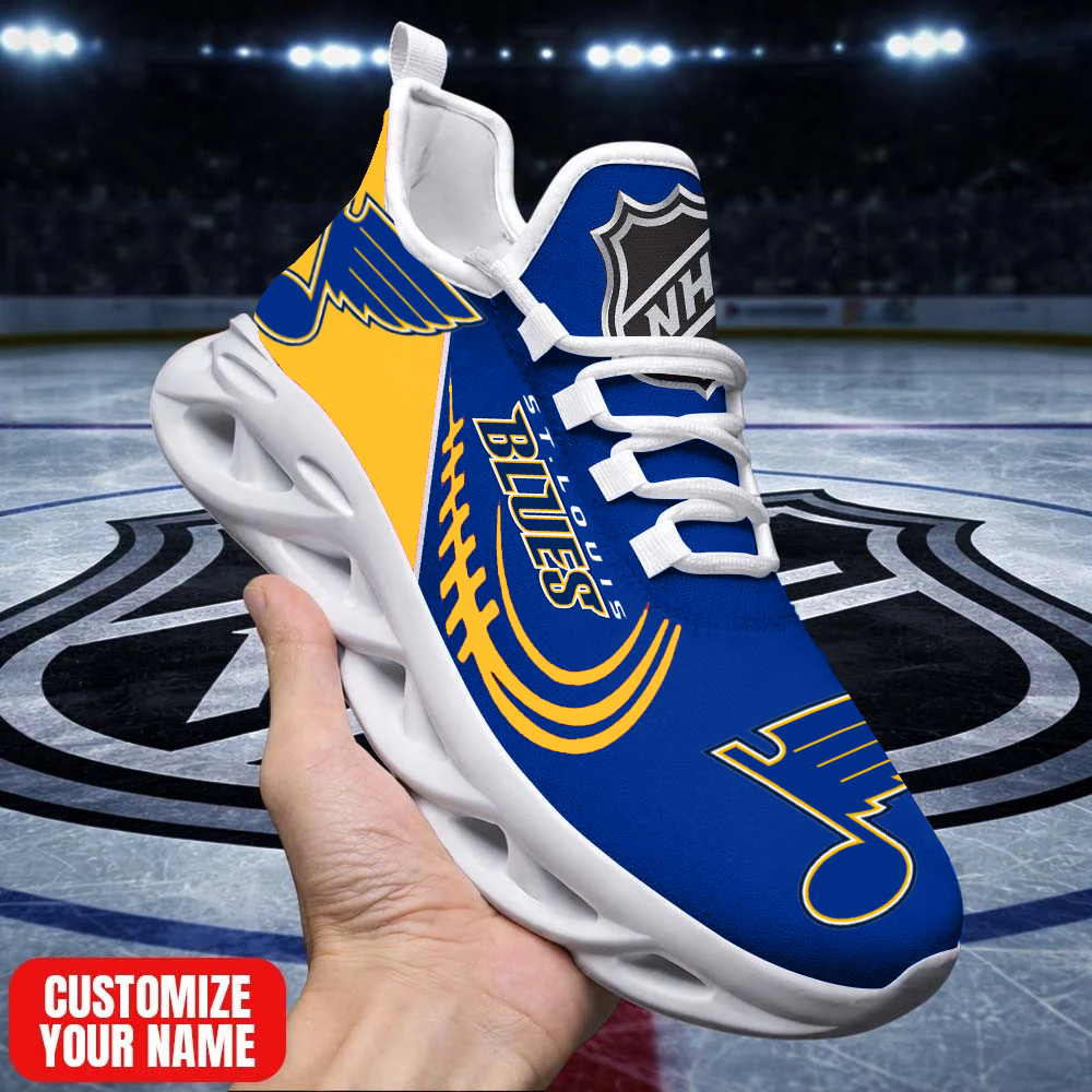 [SUPER SALE] NEW CUSTOMIZED NHL14 SLB SL BLUES PREMIUM CLUNKY SNEAKERS