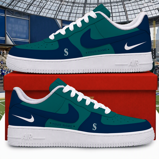 [FLASH SALE] NEW CUSTOMIZED MLB14 SMS SEATTLE MARINERS AF1 SHOES