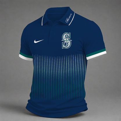 [FLASH SALE] NEW CUSTOMIZED MLB14 SMS SEATTLE MARINERS POLO SHIRT
