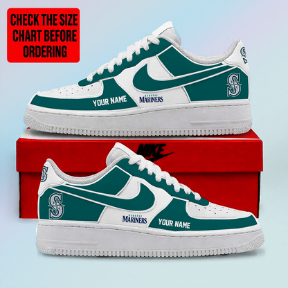 [FLASH SALE] NEW CUSTOMIZED MLB14 SMS SEATTLE MARINERS AF1 SHOES