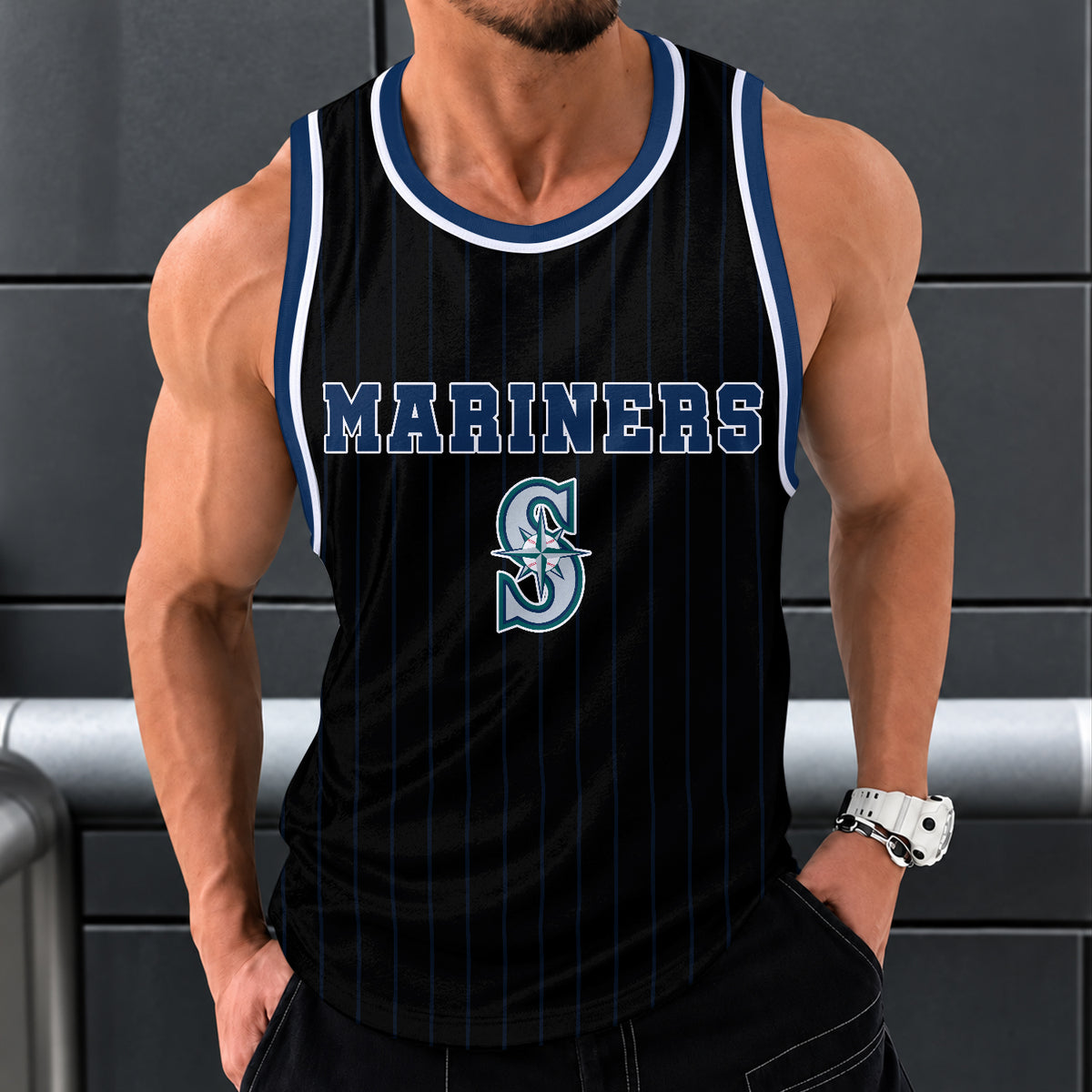 [FLASH SALE] NEW CUSTOMIZED MLB14 SMS SEATTLE MARINERS UNISEX TANK TOP