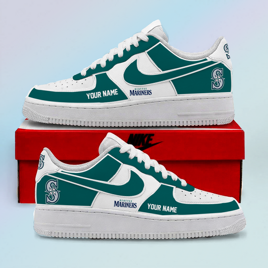 [FLASH SALE] NEW CUSTOMIZED MLB14 SMS SEATTLE MARINERS AF1 SHOES