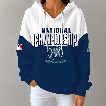[FLASH SALE] NEW CUSTOMIZED MLB14 SMS SEATTLE MARINERS RIBBED HOODIE & SWEATSHIRT