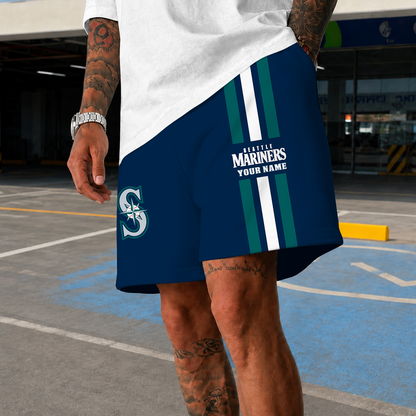 [FLASH SALE] NEW PREMIUM MLB14 SMS SEATTLE MARINERS SHORT PANTS
