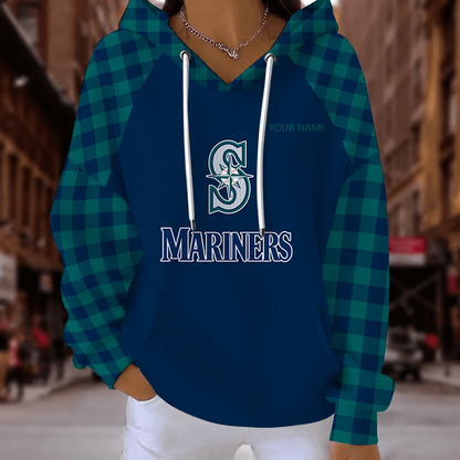 [FLASH SALE] NEW CUSTOMIZED MLB14 SMS SEATTLE MARINERS RIBBED HOODIE & SWEATSHIRT