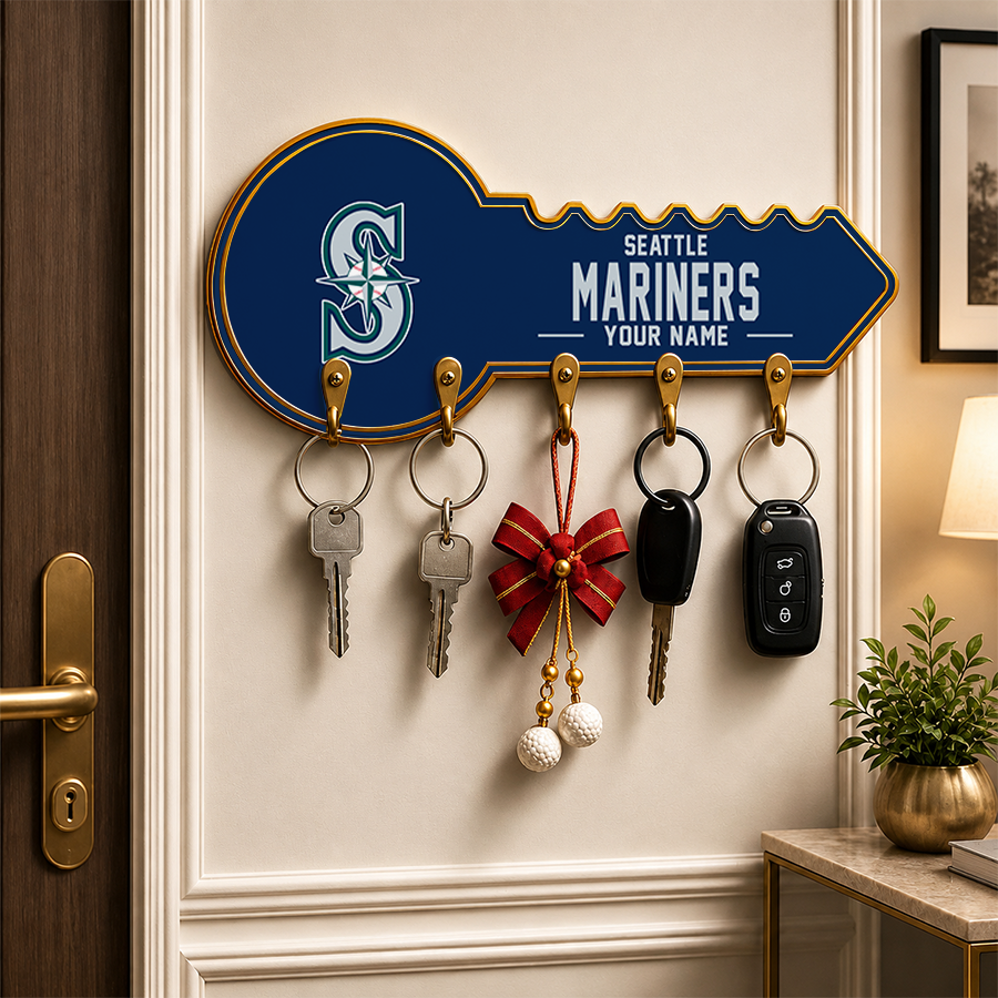 [FLASH SALE] NEW CUSTOMIZED MLB14 SMS SEATTLE MARINERS WALL KEY HOLDER FOR HOME