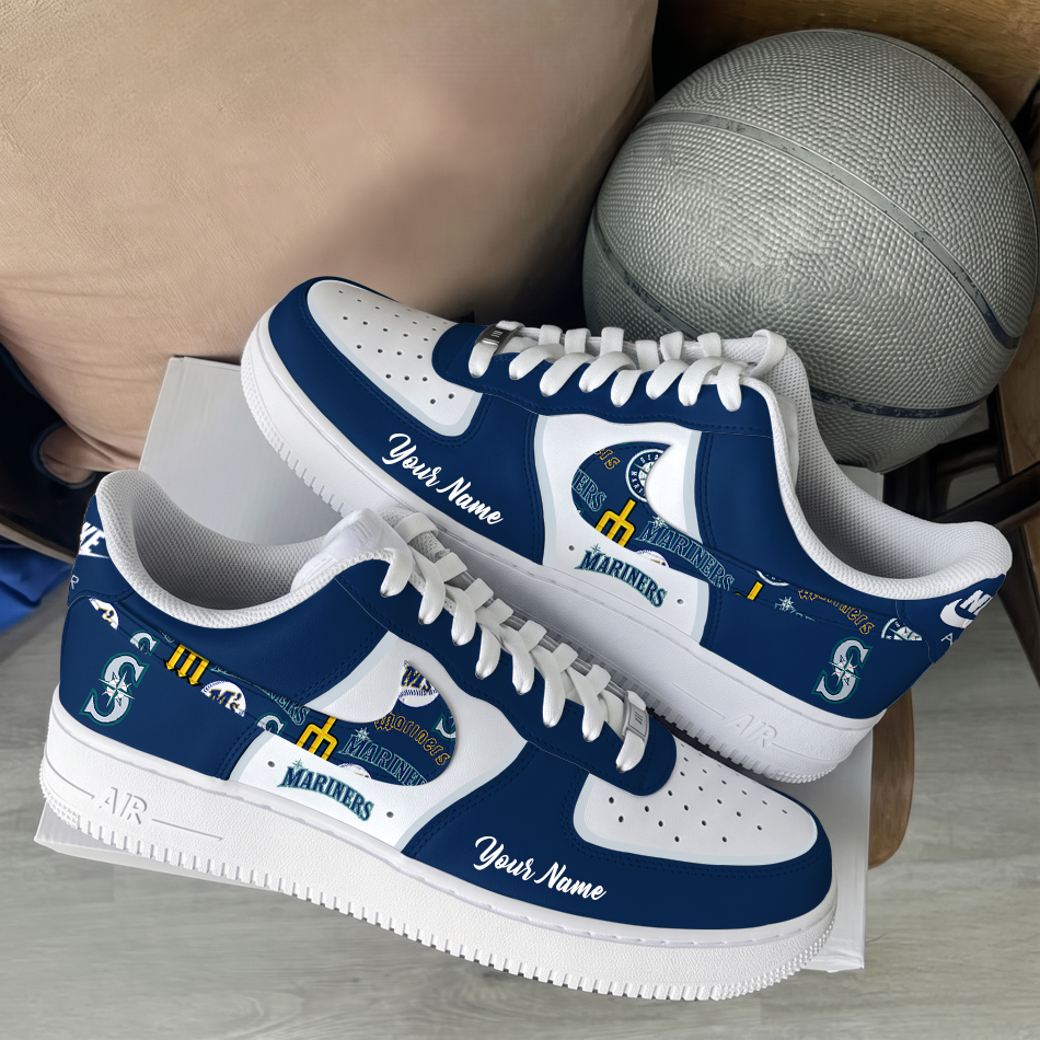 [FLASH SALE] NEW CUSTOMIZED MLB14 SMS SEATTLE MARINERS AF1 SHOES