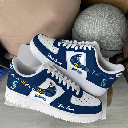 [FLASH SALE] NEW CUSTOMIZED MLB14 SMS SEATTLE MARINERS AF1 SHOES