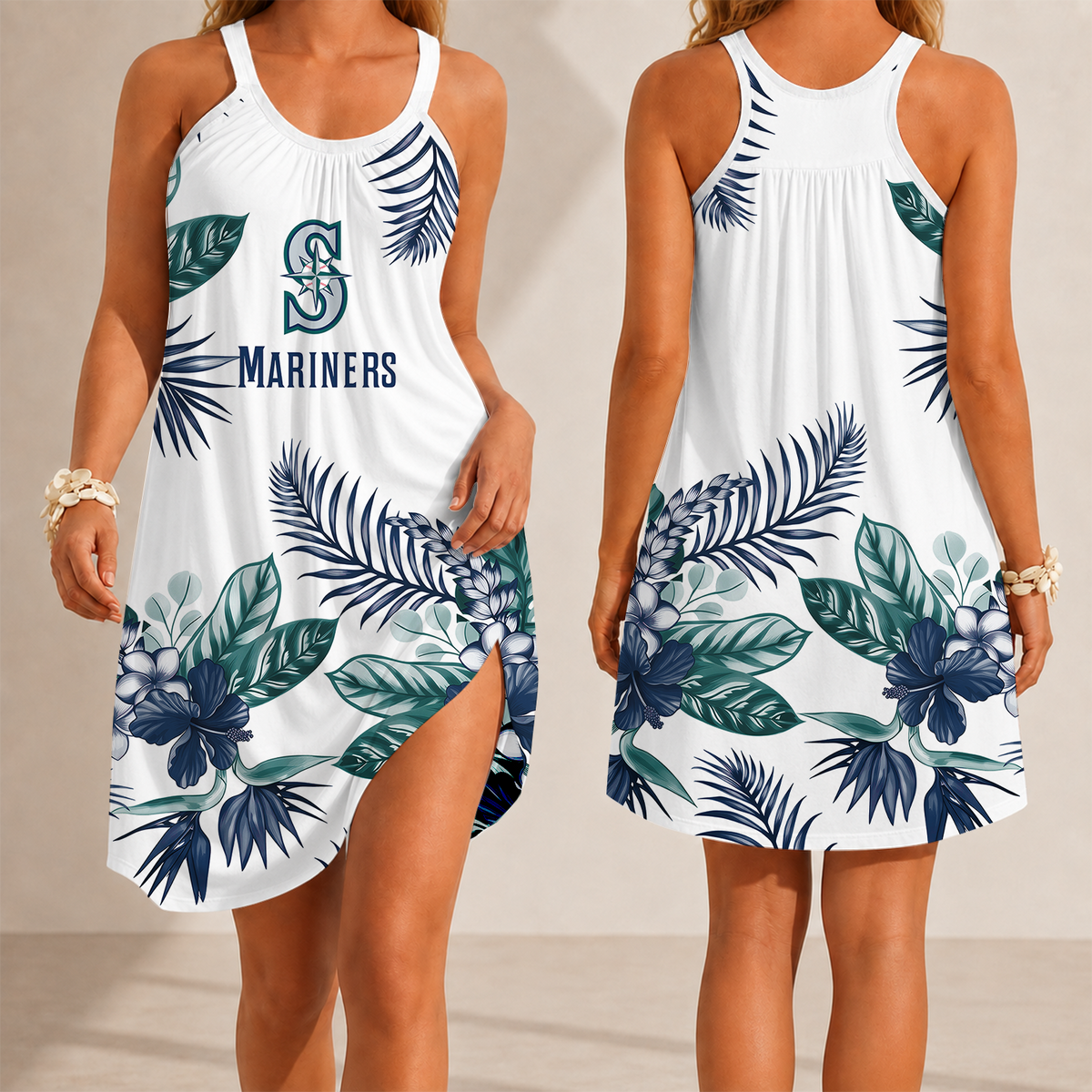 [FLASH SALE] NEW CUSTOMIZED MLB14 SMS SEATTLE MARINERS CAMISOLE DRESS