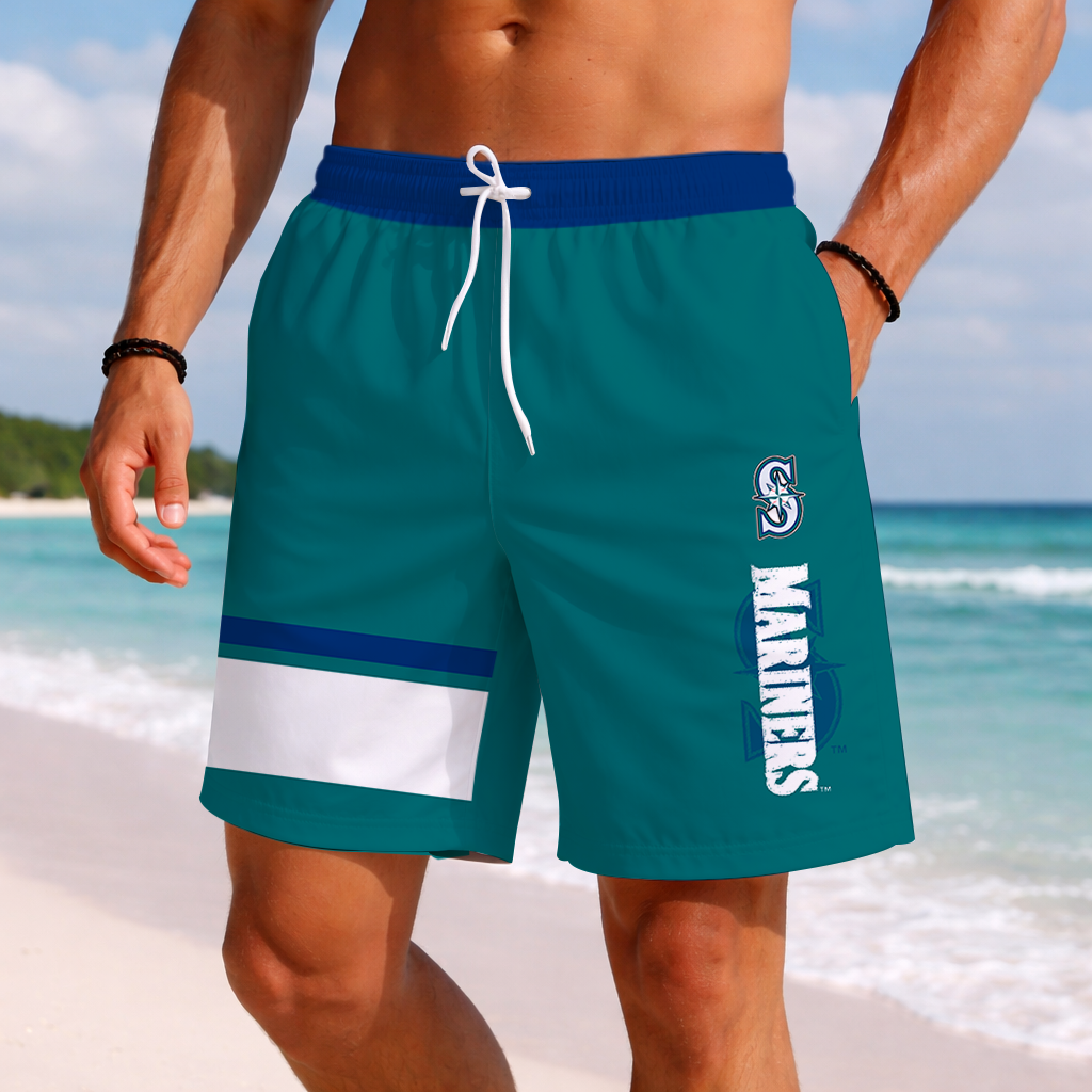 [FLASH SALE] NEW PREMIUM MLB14 SMS SEATTLE MARINERS BASEBALL SHORT PANTS