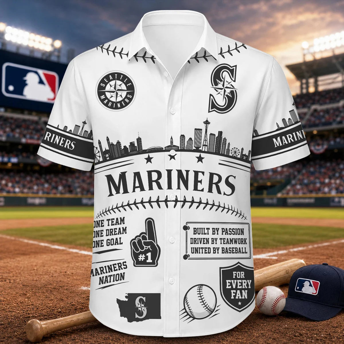 [FLASH SALE] NEW CUSTOMIZED MLB14 SMS SEATTLE MARINERS UNISEX HAWAIIAN SHIRT